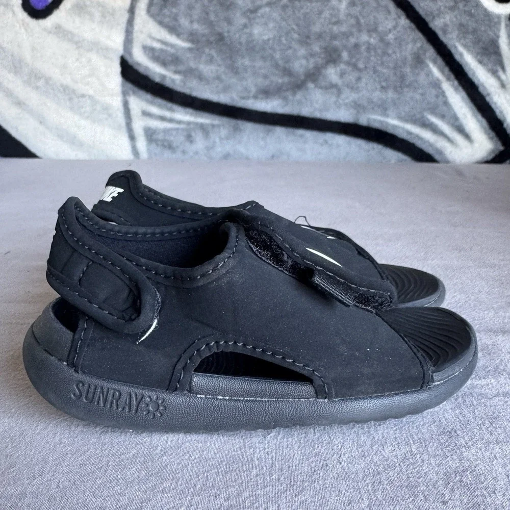 Size 9c - Nike Sunray Adjust 5 V2 TD 'Black' (DB9566-001)